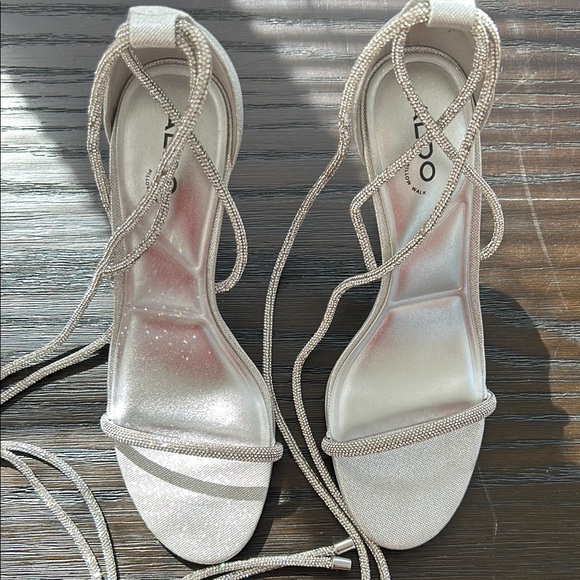 ALDO Silver Strappy Heels - Picture 11 of 15